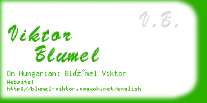 viktor blumel business card